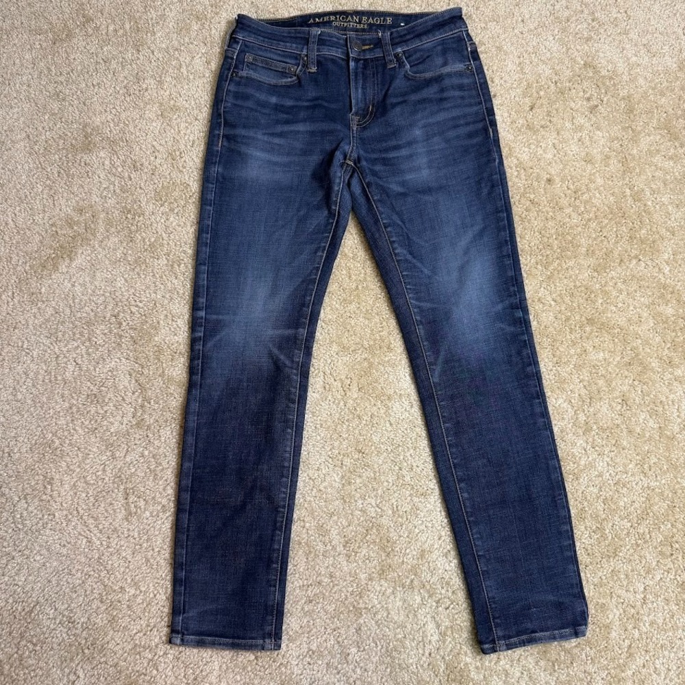 American Eagle Skinny Jeans Mens 30x30 Blue Extreme Flex 4 Stretch Denim